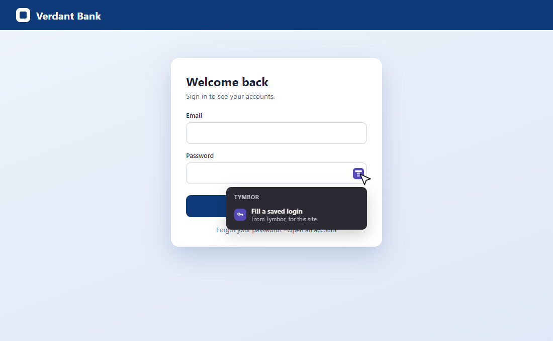 The button and its menu